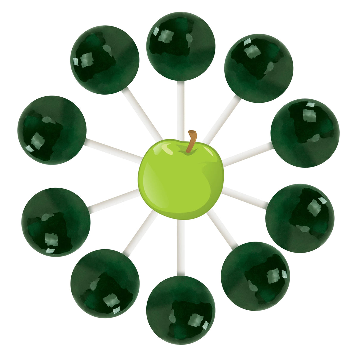 120ct Green Apple Lollipop Box – Original Gourmet Food Co