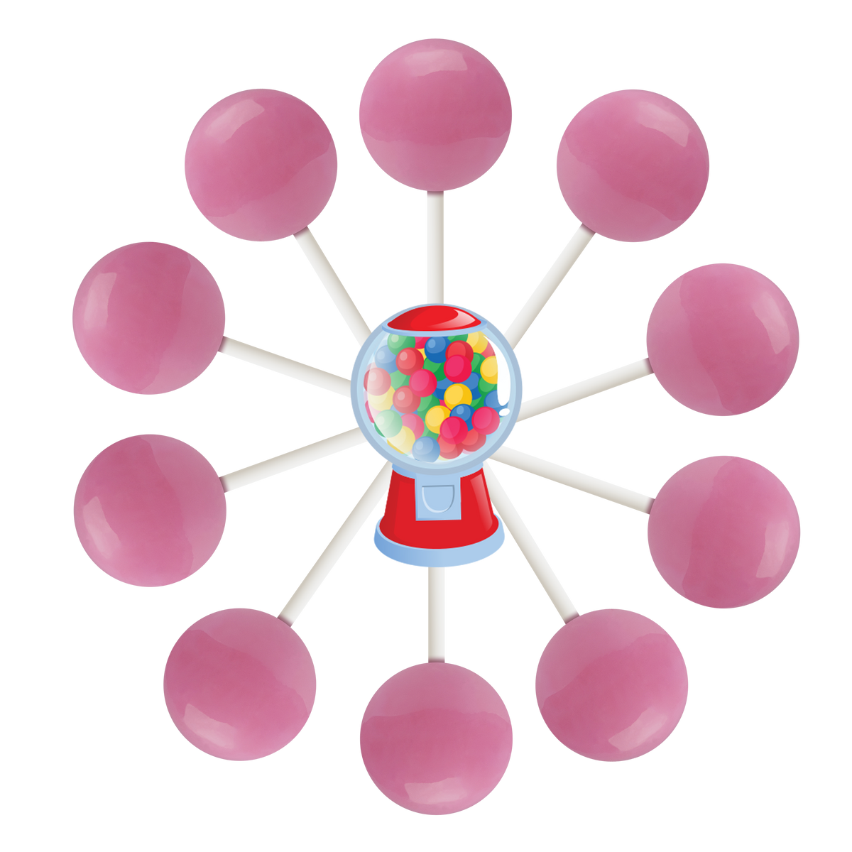 120ct. Bubble Gum Lollipop Box – Original Gourmet Food Co