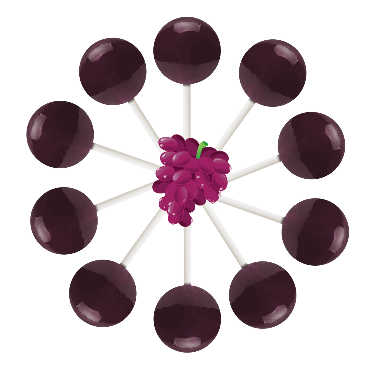10ct. Juicy Grape Lollipop Bag – Original Gourmet Food Co