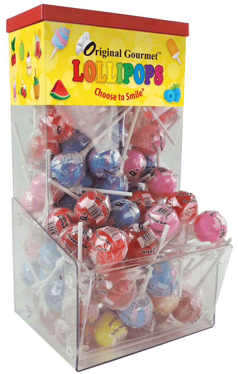 120ct Small Single Lane Gravity Feed Display + 120 Lollipops – Original Gourmet Food Co by Original Gourmet Food Company