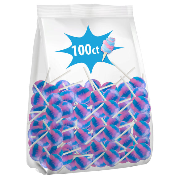 100ct. Cotton Candy Mini Lollipop Bag