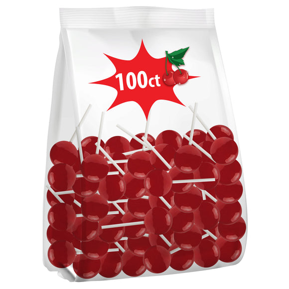 100ct. Wild Cherry Mini Lollipop Bag