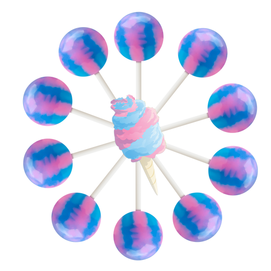 60ct. Cotton Candy Lollipop Bag – Original Gourmet Food Co