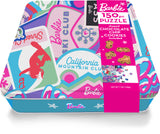 Barbie Winter Puzzle Tin w/ 7oz  Barbie shaped Chocolate Chip Cookies