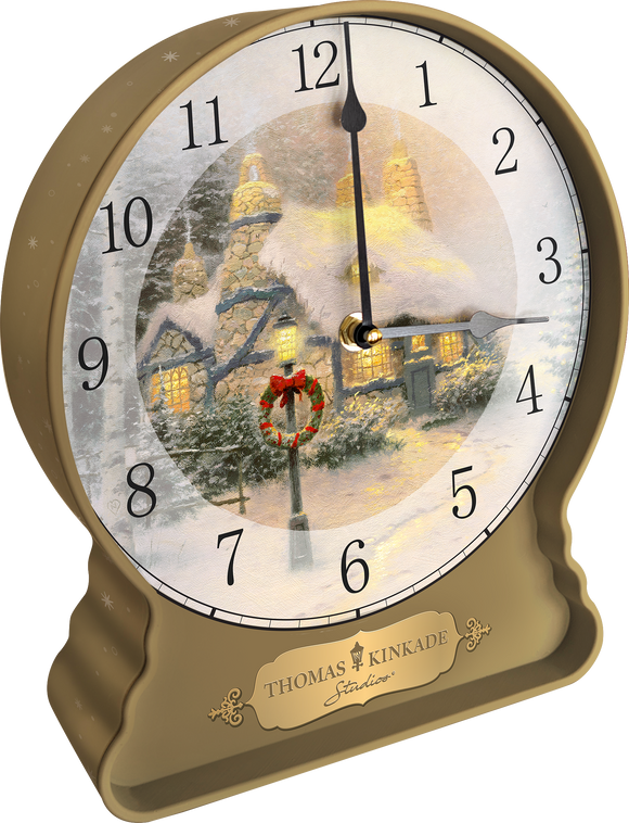 Thomas Kincade Stone Hearth Clock Shortbread Cookie Tin