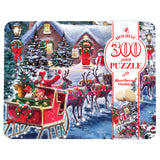 Santa Sleigh Tin with Matching Puzzle and 7oz of Shortbread Cookies.