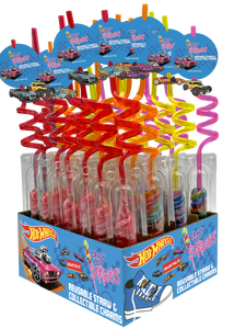 Hot Wheels Crazy Pop Straw Assorted Flavors 30ct