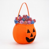 Halloween Trick-or-Treat Pumpkin Bag + 100 Original Gourmet Mini Lollipops – 10.5g Pops