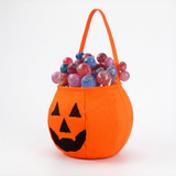 Halloween Trick-or-Treat Pumpkin Bag + 100 Original Gourmet Mini Lollipops – 10.5g Pops