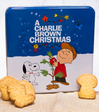 Music & Lights  Snoopy &  Charlie Brown Tin w/ 12oz of Sugar Cookies.