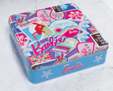 Barbie Winter Puzzle Tin w/ 7oz  Barbie shaped Chocolate Chip Cookies