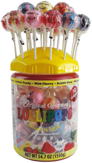 50ct Lollipop Tub - Case of 6 Wholesale