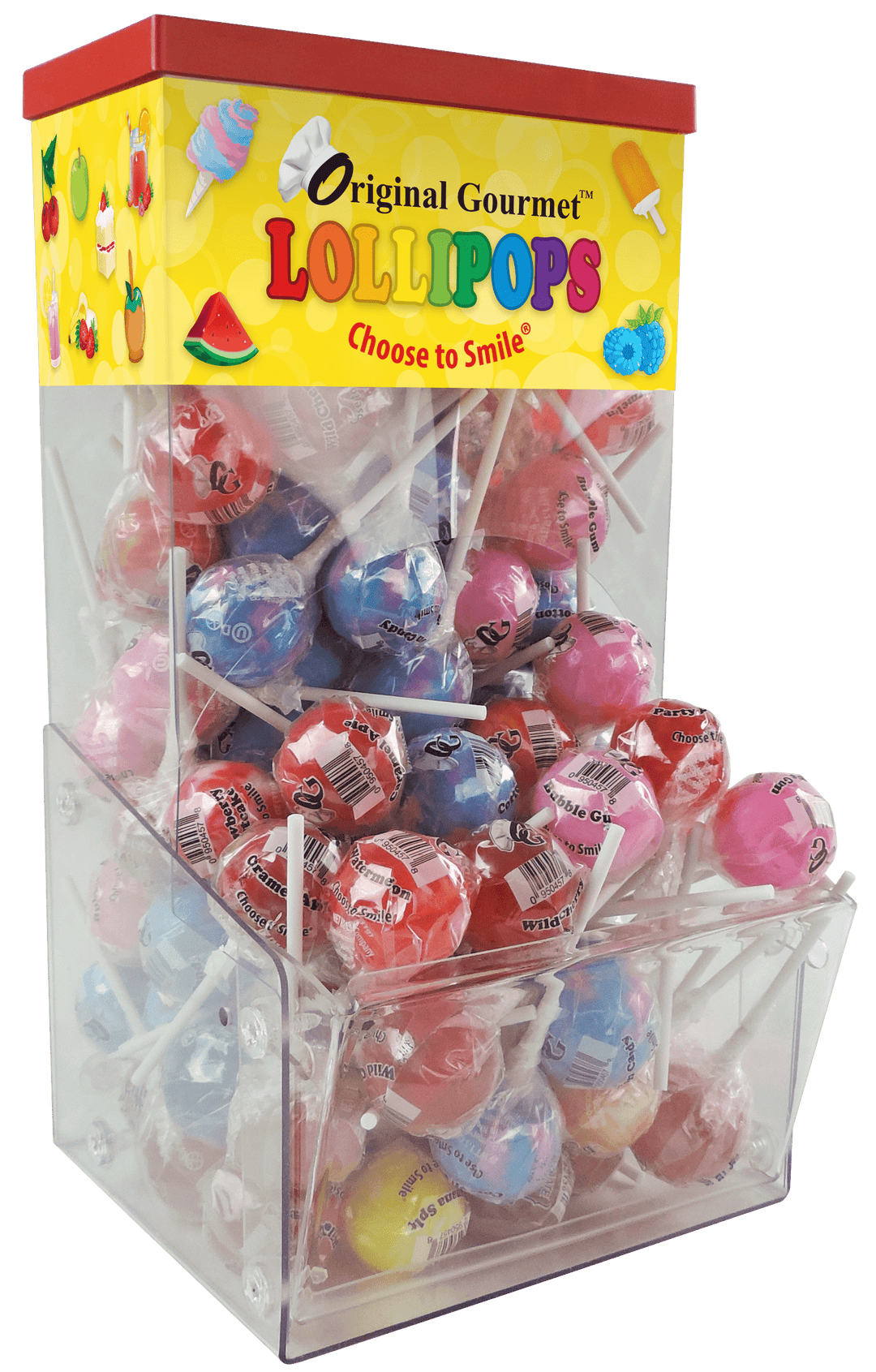 120ct Small Single Lane Gravity Feed Display + 120 Lollipops – Original 